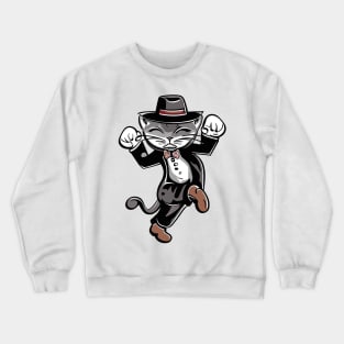 Funny boogie woogie cat Crewneck Sweatshirt